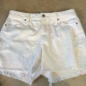 White jean shorts